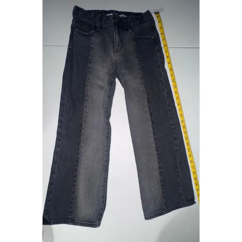 Old Navy Denim Jeans Girl 10 HiRise Baggy Everyday Casual Playwear School 2 Tone
